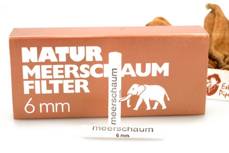 white elephant Natur Meerschaum Filter 6mm (45 Filter)